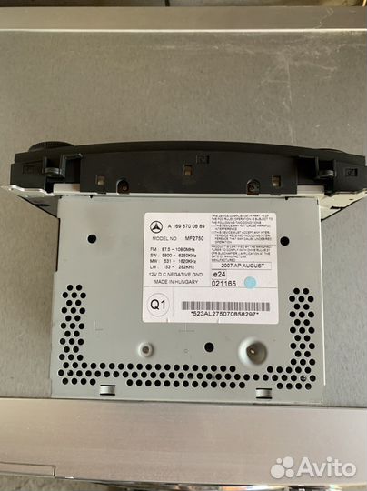 Магнитола 2 din Мерседес