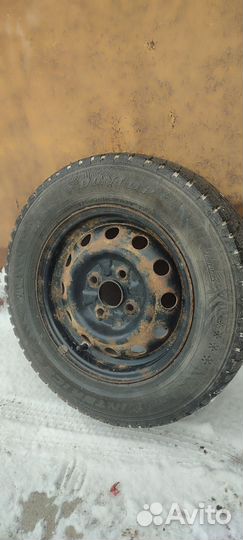 Зимние колеса на Hyundai Accent + ориг. колпаки