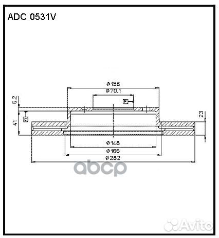 Диск тормозной перед ADC0531V allied nippon
