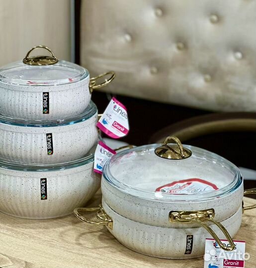 Набор кастрюли сковорода гранит Lines