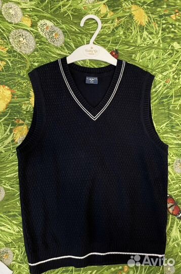 Пиджак + жилет школьный, брюки для мальчика 134см