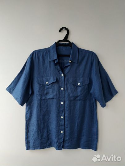 Льняная рубашка женская р.50