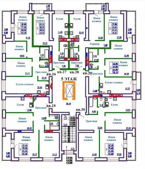 1-к. квартира, 42,4 м², 5/9 эт.