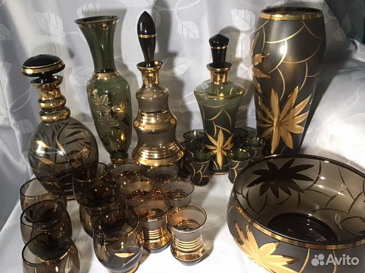 Графин Рюмки Ваза Богемия Чехия Цены разные