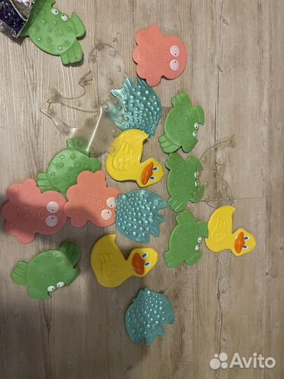 Силиконовые рыбки для ванны(мини коврики)