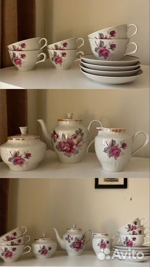 Чайный сервиз дулево розы