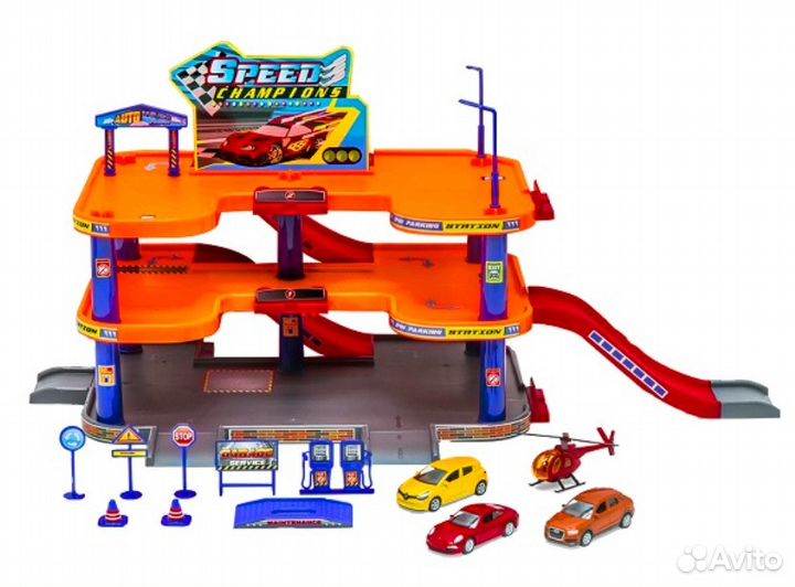 Гараж с металлическими машинками Велли 96050