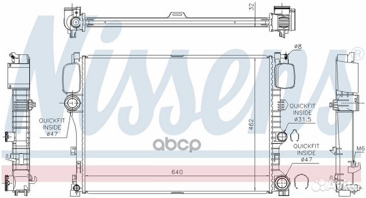 Радиатор Основной Mb W221 05- Mot.m157/M273/M2