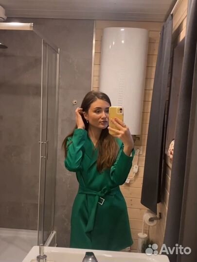 Платье пиджак зеленое