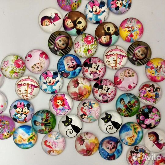 Кабошоны-серединки круглы, вырубка, основы