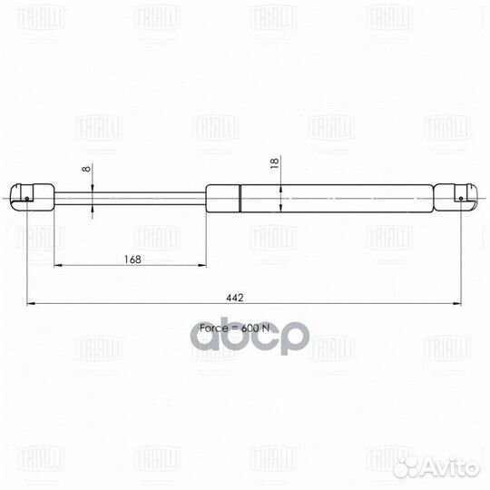 Амортизатор упор для а/м Skoda Fabia I 99- крыш