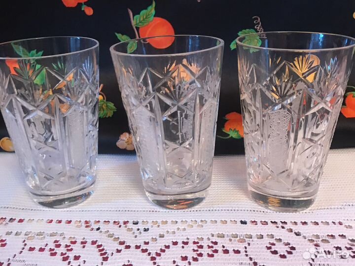 Хрустальные, бокалы и стаканы