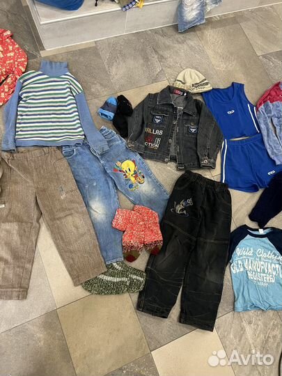 Детские вещи пакетом для мальчика 3-5 лет
