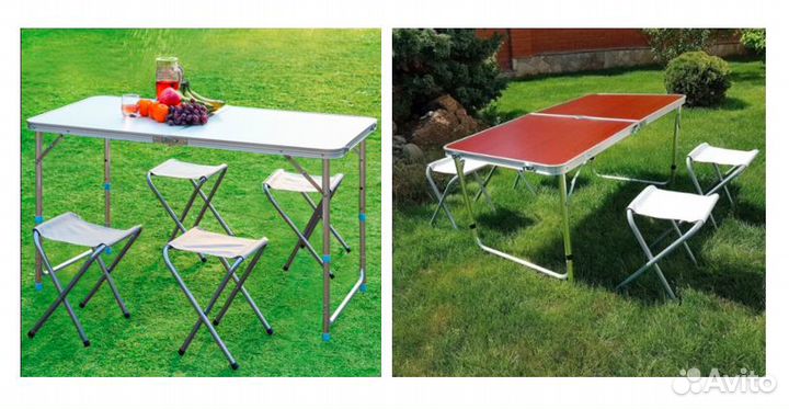 Комплект стол+4 стула,складной, кемпинг