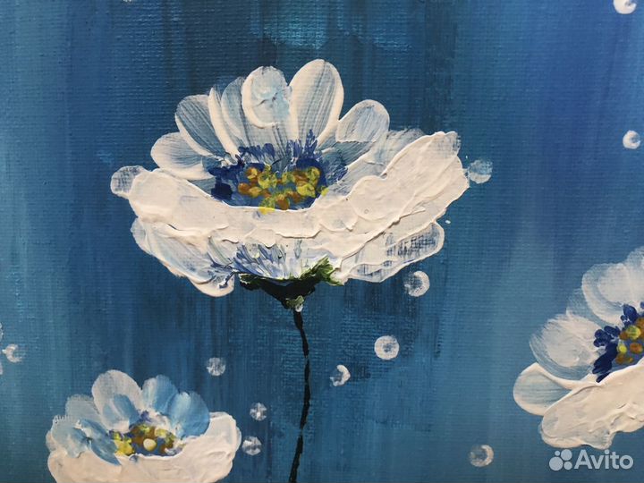 Картина интерьерная «Привет, ромашки», акрил