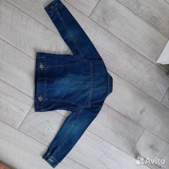 Куртка джинсовая хлопок на девочку 6/8 лет 126 см