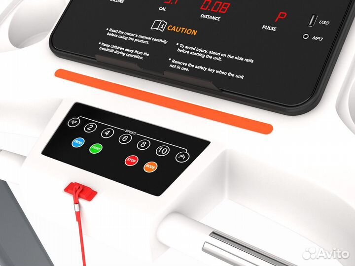 Беговая дорожка unixfit ST-630R White + коврик