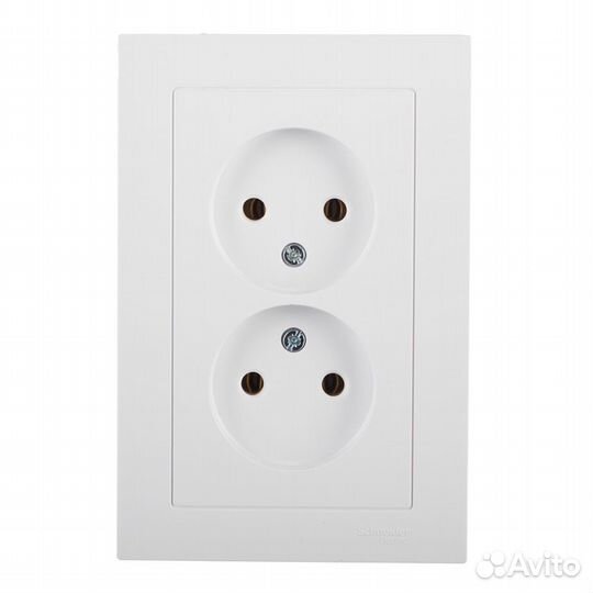 Розетка с рамкой ATN000120 двойная скрытая установ