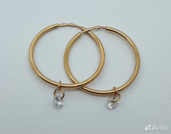 Серьги-конго 585 пробы