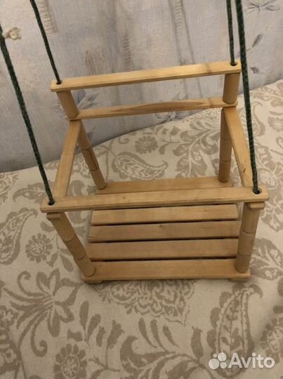 Качели детские подвесные деревянные