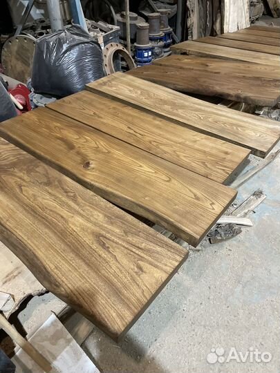 Полки из Слэбов, карагач, тополь, ясень