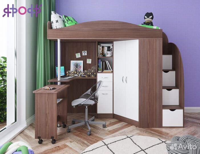 Детская кровать со столом
