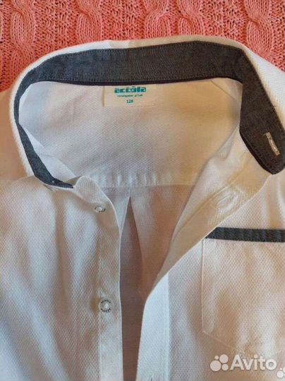 Рубашка белая школьная 128