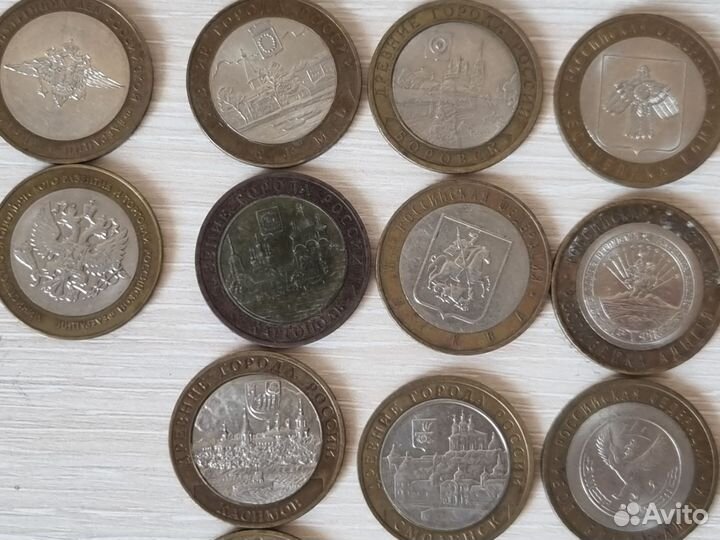 Коллекционные юбилейные монеты биметалл 2000-2015г