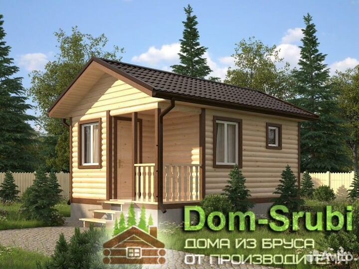 Карабаново. Хорошая надёжная Баня из бруса Б-7 4х6