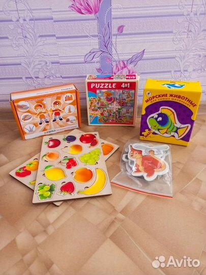 Пазлы, вкладыши