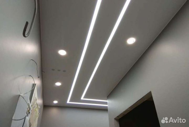 Установка натяжных потолков