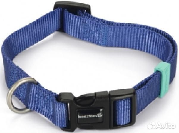 Beeztees 746550 Ошейник нейлоновый голубой 35-50см