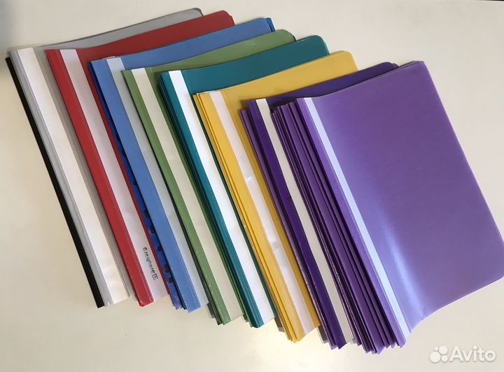 Скоросшиватель, папка-уголок, вкладыш, пластик