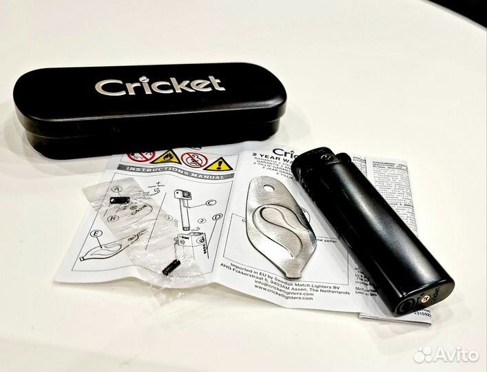 Металлическая зажигалка Cricket Deluxe Turbo Flame