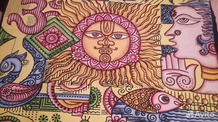 Покрывало хлопок большое новое Индия бохо