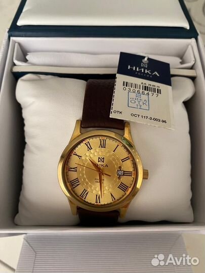 Мужские золотые часы ника