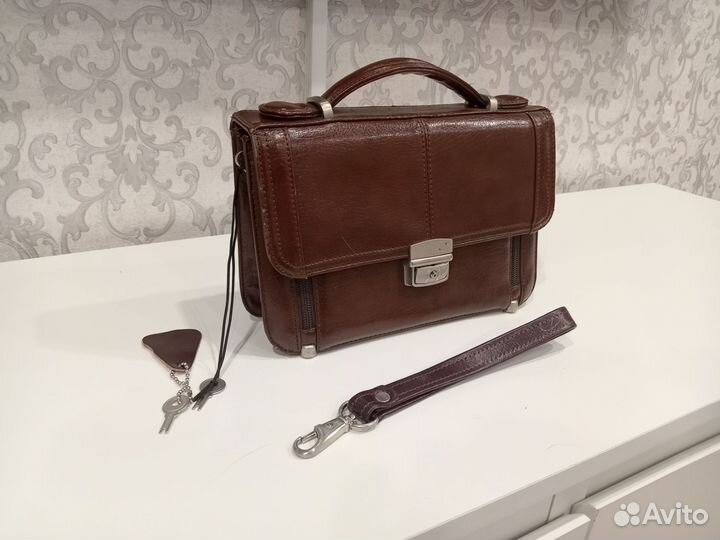 Барсетка кожаная мужская