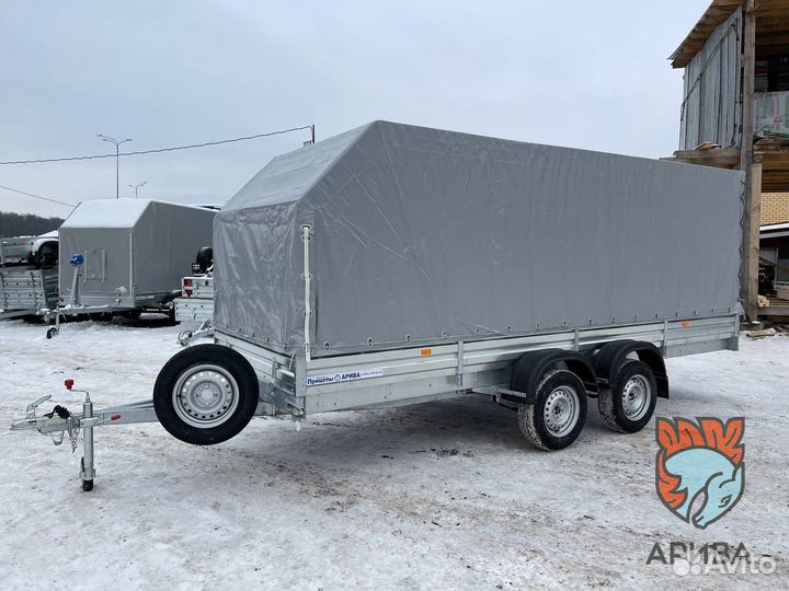 Прицеп большой двухосный категории В.Кузов 4,5*1,5