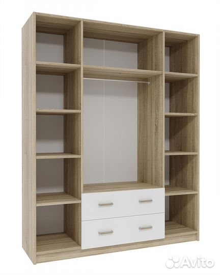 Шкаф распашной Космос 1600 4х-дверный с 2мя зеркал