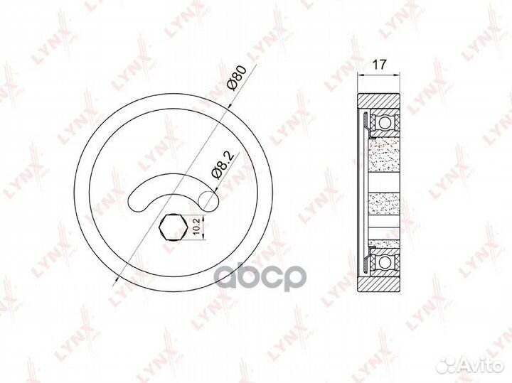 Ролик натяжной приводного ремня PB5026 lynxauto