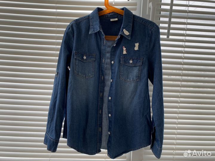 Джинсовая рубашка на девочку Ostin