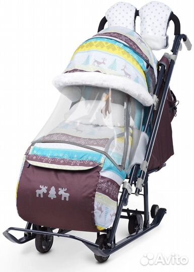 Детские санки коляска ника
