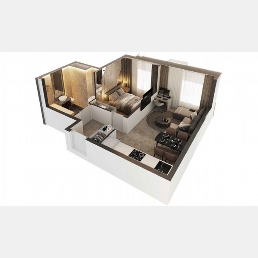 1-к. апартаменты, 40,2 м², 2/30 эт.