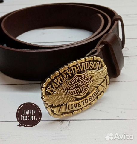 Мужской кожаный ремень ручной работы