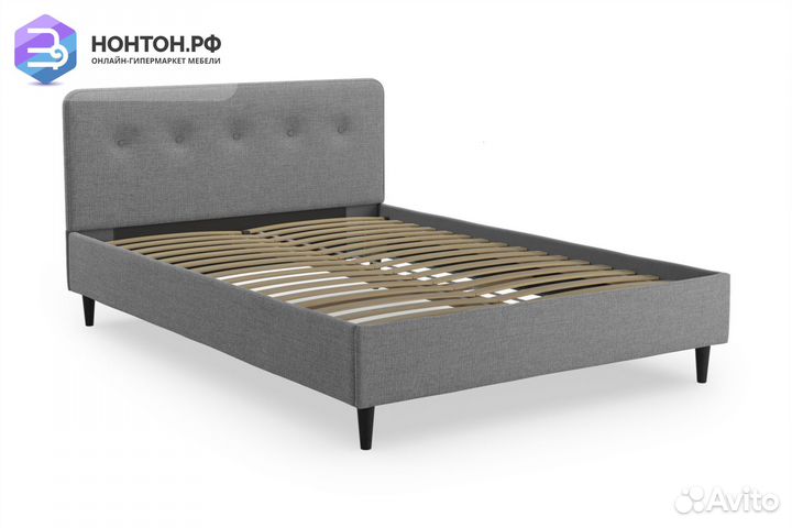 Кровать Милена светло-серая