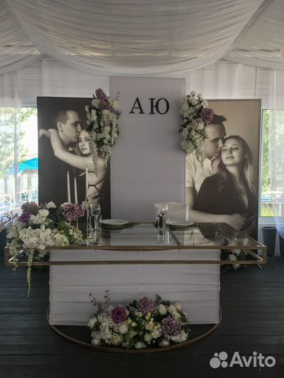 Свадебное оформление зала/ аренда декора