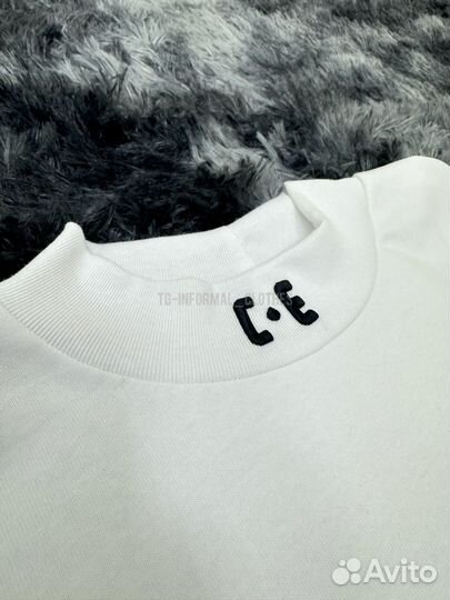 Лонгслив Cav Empt белый базовый с горлом