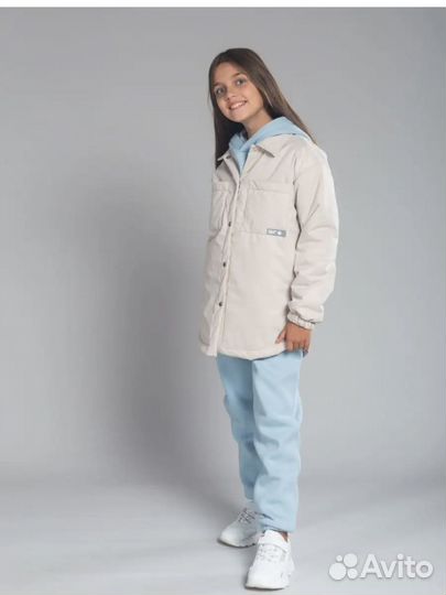 Куртка-рубашка рверсайз для девочки 152 polar bear