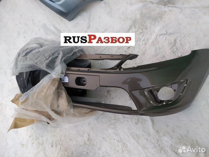 Бампер окрашенный в цвет Лада Гранта 2191 Кориандр