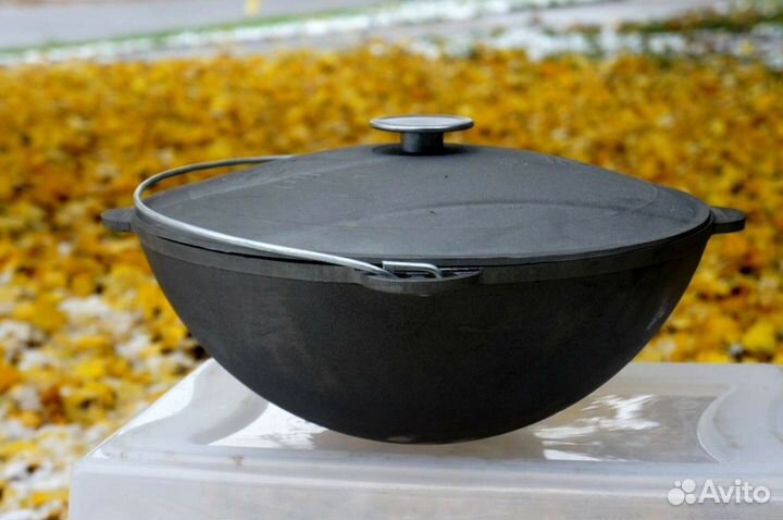 Казан с чугунной крышкой 16 л